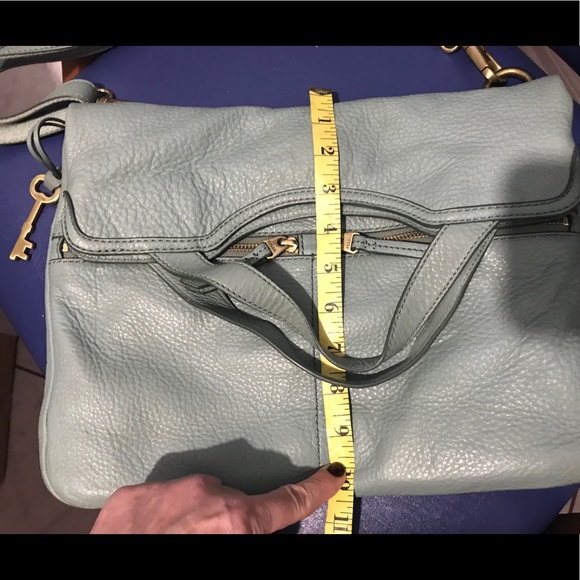 🎉Host Pick🎉Fossil mint leather Erin fold-over tote/crossbody - Picture 13 of 16
